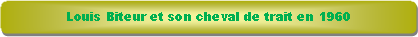 Rectangle � coins arrondis: Louis Biteur et son cheval de trait en 1960